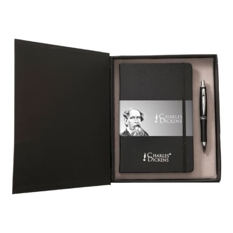 Charles Dickens Writing Set Black | 1-Colour Pad Print