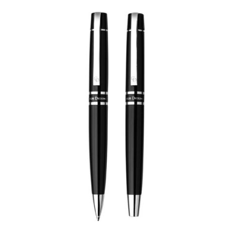 Charles Dickens Ball Pen &amp; Rollerpen Black | 1-Colour Pad Print