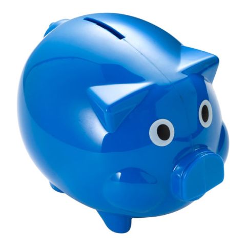 Plastic Piggy Bank Royal Blue | Without Branding