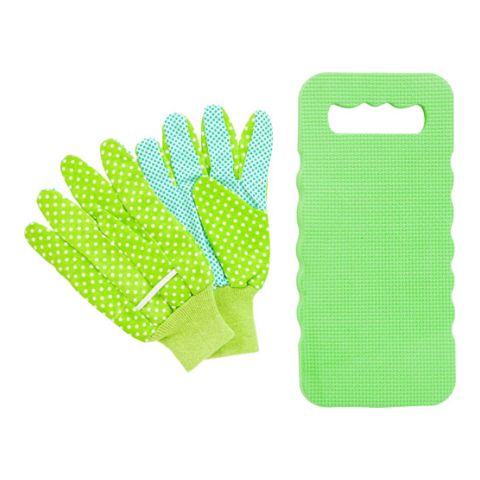 Garden Set, Including Foam Knee Cushion &amp; Two Gloves Light Green | Without Branding