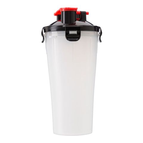 Plastic Protein Shaker (350Ml) With Two Compartments Black | 1-Colour Pad Print