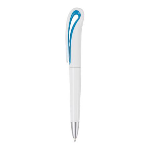 White Ball Pen With Swan Neck Light Blue | Without Branding