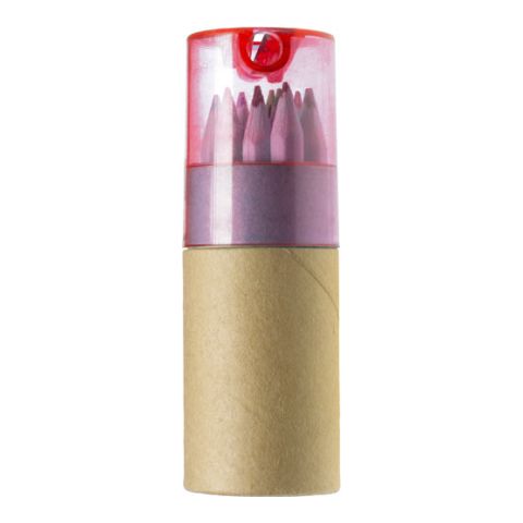 Colour Pencils With Sharpener Red | Without Branding