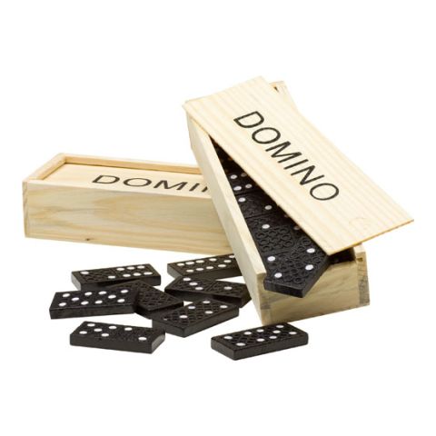 Domino Game In A Wooden Box 4-Colour Pad Print