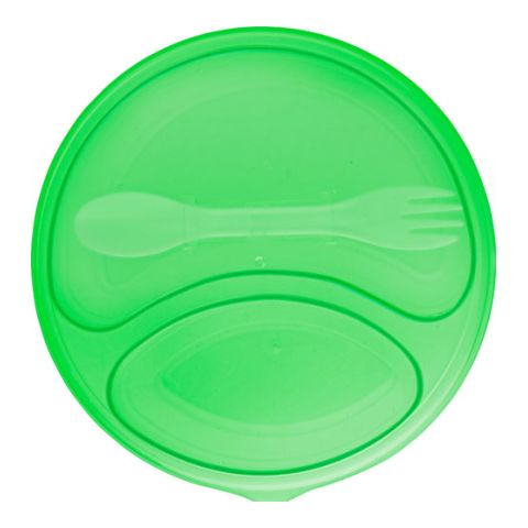 Plastic Round Salad Box Light Green | Without Branding