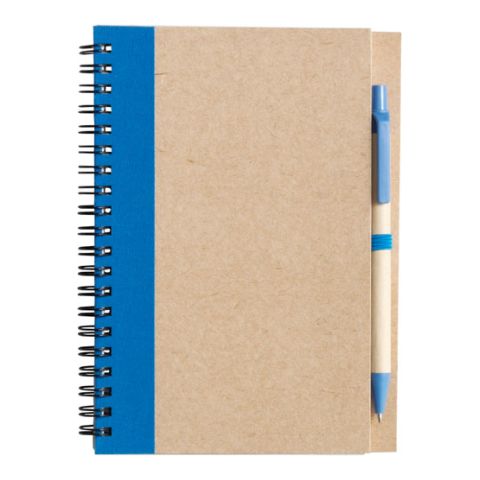 Recycled Note Book &amp; Ball Pen Light Blue | Without Branding