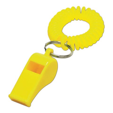 Whistle With Wrist Cord Yellow | Without Branding