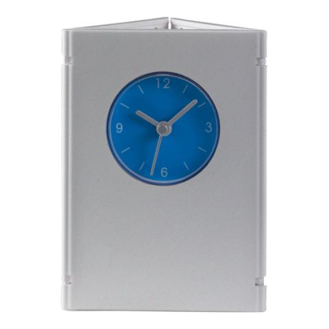 Folding Plastic Desk Clock Light Blue | Without Branding