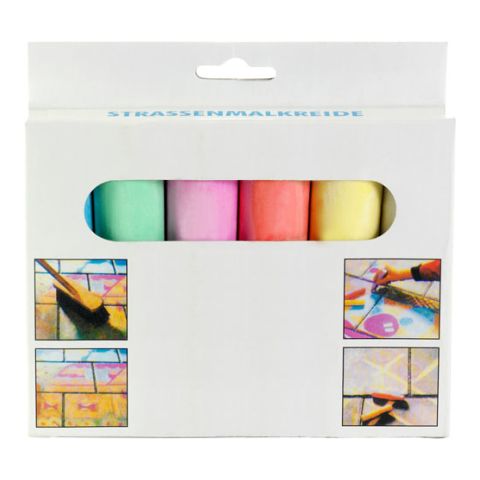 Chalk In Six Different Colours Colourful | Without Branding