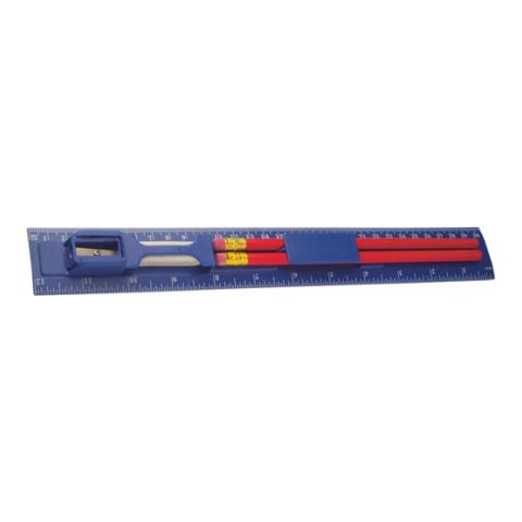 Pencils, Sharpener &amp; Eraser Medium Blue | Without Branding