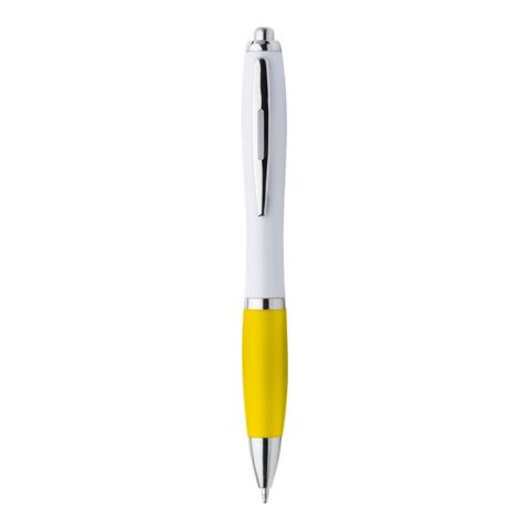 Plastic Ball Pen With Coloured Rubber Grip, Blue Ink 