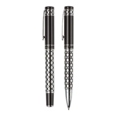 Charles Dickens Pen Set Black - Silver | 1-Colour Pad Print