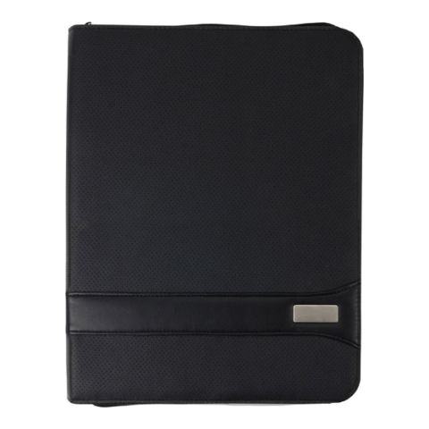 A4 Zipped PVC Folder Black | 1-Colour Pad Print