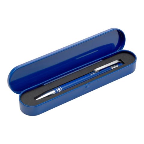 Aluminium Ball Pen, Tin Box Royal Blue | Without Branding