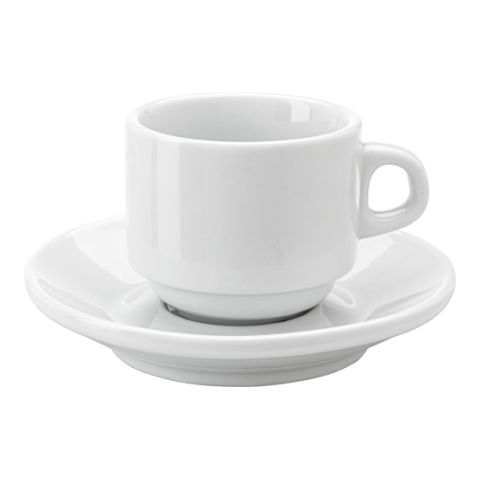 Stackable Porcelain Cup &amp; Saucer (130Ml)  White | Without Branding