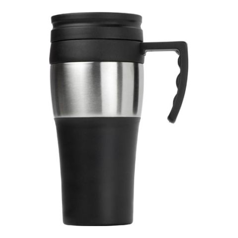 500Ml Travel Mug Black - Silver | Without Branding