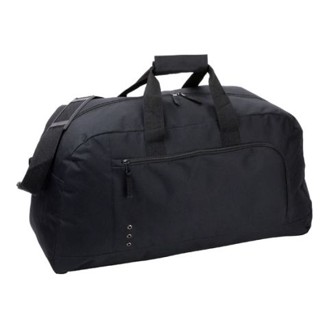 Sports/Travel Bag 600D Polyester Black | 1-Colour Screen Print
