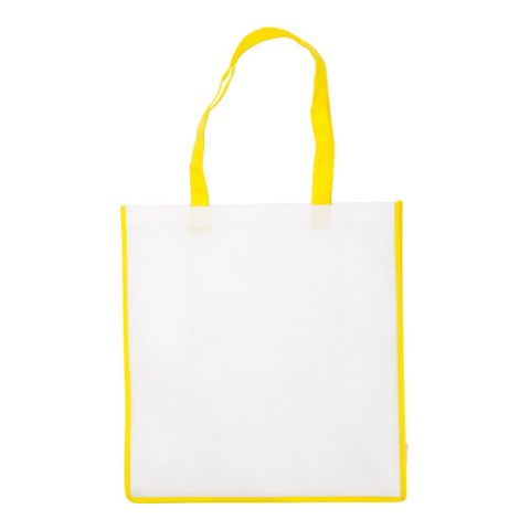 Nonwoven Bag With Coloured Trim  Yellow | Without Branding