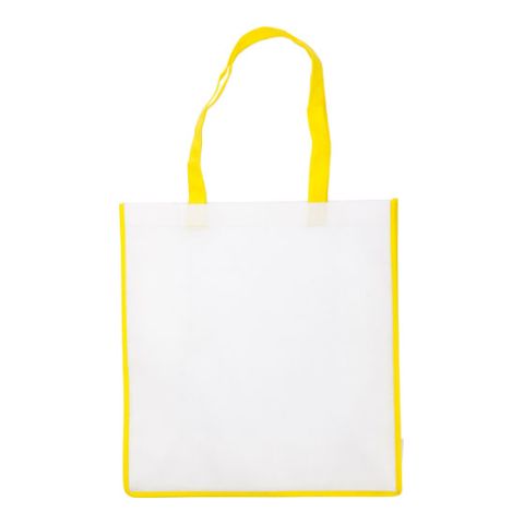 Nonwoven Bag With Coloured Trim Yellow | Without Branding