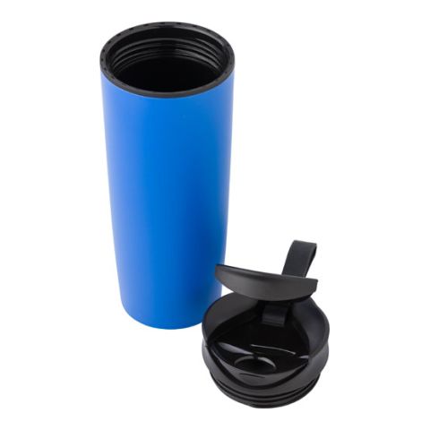 PP Double Walled, Leak Proof Travel Mug (450Ml)  Medium Blue | 1-Colour Pad Print