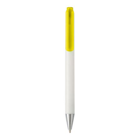 Plastic White Ball Pen Yellow | Without Branding