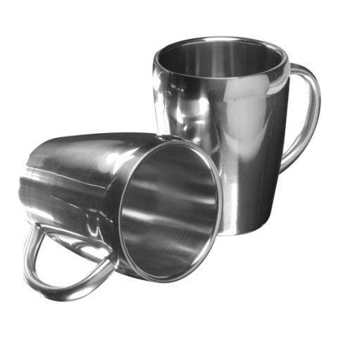 Set Of Two Steel Mugs 