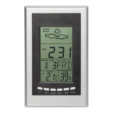 Weather Station Black - Silver | 1-Colour Pad Print