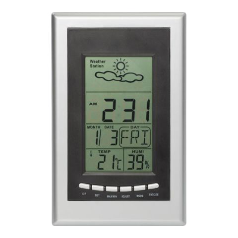 Weather Station Black - Silver | 1-Colour Pad Print