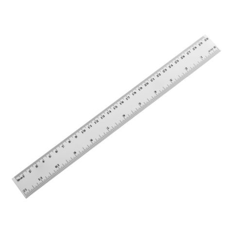 Plastic 30 cm/12 Inch Ruler White | Without Branding