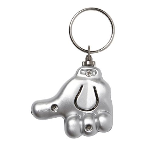 Key Holder With A Thumbs Up Push Button LED Light Silver | Without Branding