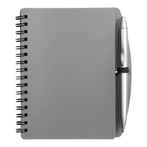 A6 Spiral Notebook &amp; Ball Pen Grey | Without Branding