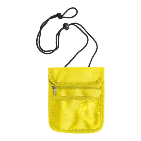 Travel Wallet &amp; Neck Cord Yellow | Without Branding