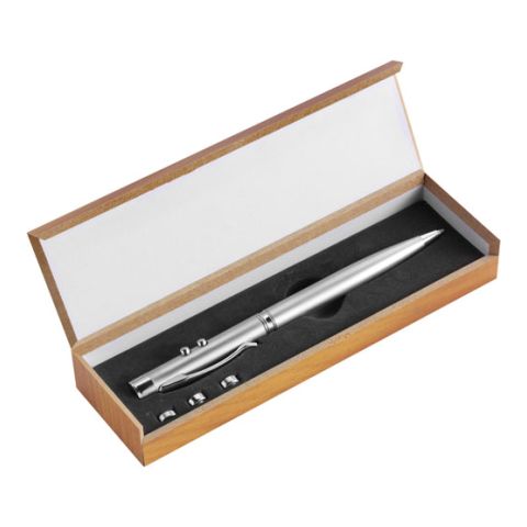 Ball Pen, Laser &amp; LED Light Silver | Without Branding