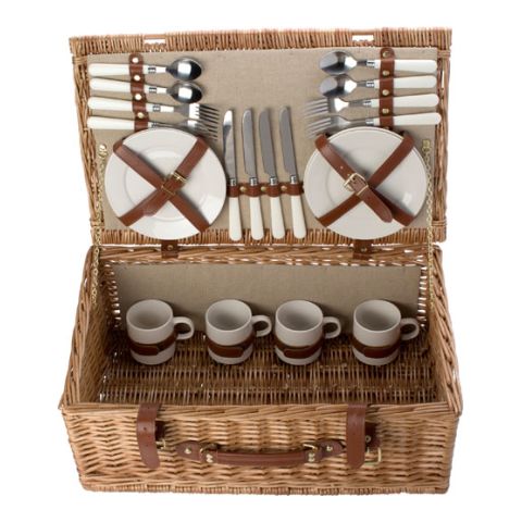 Picnic Basket For 4 People Brown | Without Branding