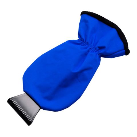 Ice Scraper, Polyester Glove Royal Blue | Without Branding