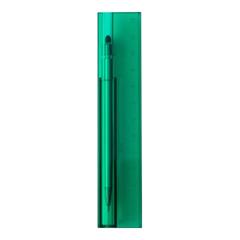 Plastic Transparent Ruler (12Cm)  Transparent - Green | Without Branding