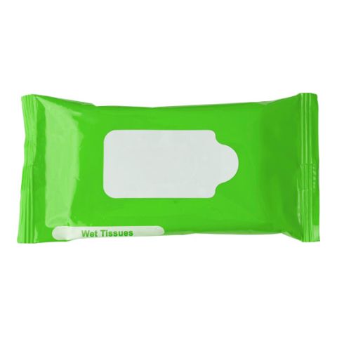 Bag With 10 Wet Tissues  Light Green | Without Branding