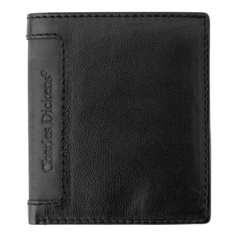 Leather Charles Dickens Wallet Black | 1-Colour Pad Print