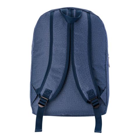 Polyester Laptop Backpack In Denim Look Navy Blue | Without Branding