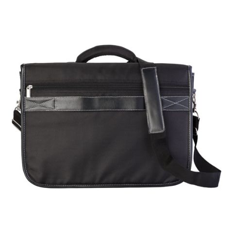 Polyester 1680D Laptop Bag With A PU Lid Black | 1-Colour Screen Print