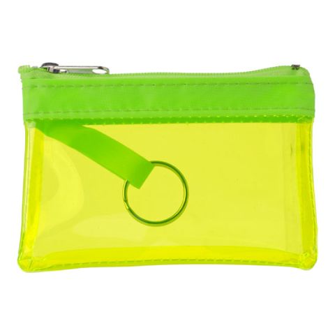 PVC Zipped Case With Key Ring Light Green | Without Branding