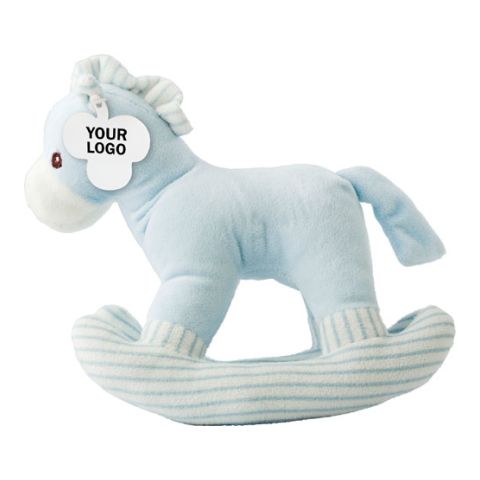 Plush Rocking Horse Light Blue | 1-Colour Pad Print