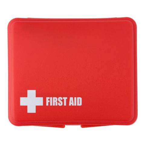 First Aid Kit In A Plastic Box, 10Pc  Red | Without Branding