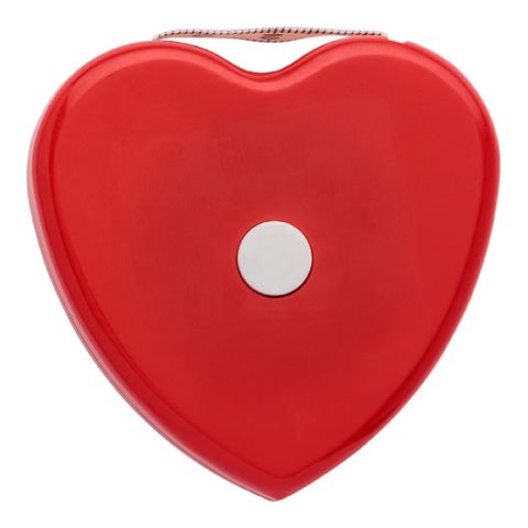 Plastic, 15 Mt, Heart Shaped, BMI Tape Measure Red | Without Branding