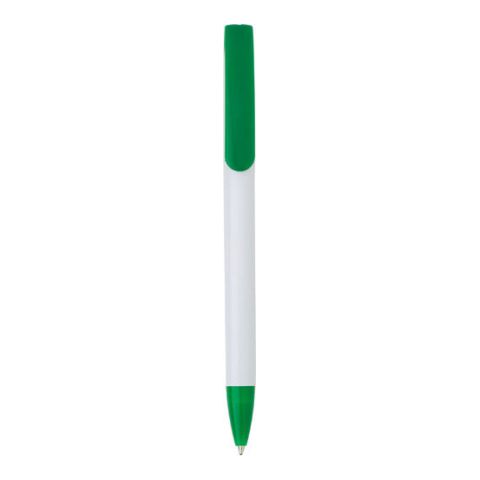 Plastic Ball Pen With Blue Ink White - Green | Without Branding