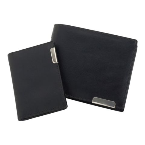 Charles Dickens Wallet Set Black | 1-Colour Pad Print