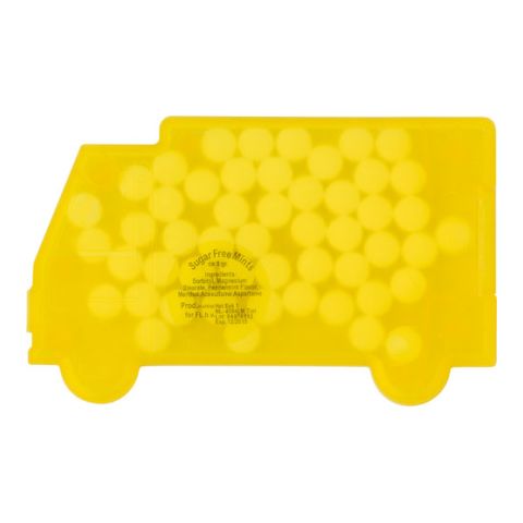 Van Shaped Mint Card  Yellow | Without Branding