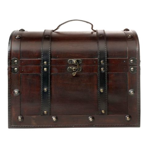 Medium Sized Wooden Chest Brown | Without Branding