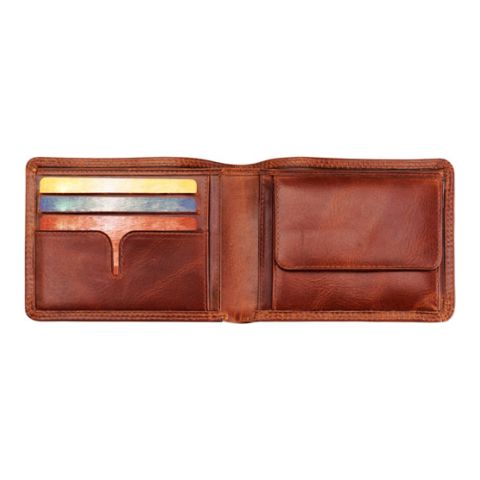 Bonded Leather Wallet Brown | 1-Colour Pad Print