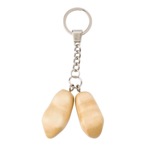 Steel Key Ring With A Set Wooden Dutch Shoes 